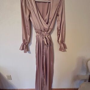 Baltic Born Long Sleeve Dress in Taupe
